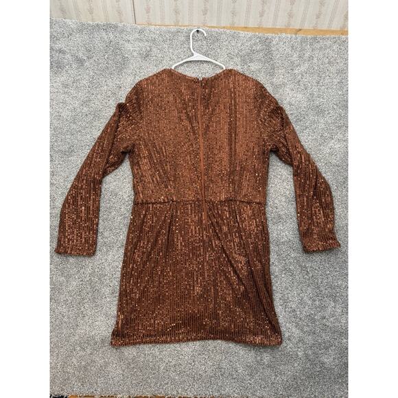 Toccin X RTR Faux Wrap Mini Dress 14 Cocktail Club Night Out Y2K Glam Party - Picture 8 of 9